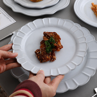 Ensemble de vaisselle de table personnalisée, de haute qualité, pour restaurant, maison, européen rétro nordique en céramique, vente en gros, 6 pièces