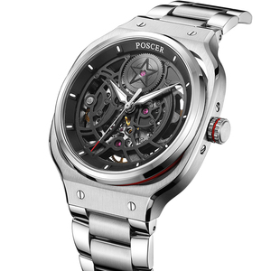 Reloj automático mecánico de acero inoxidable para Hombre de marca superior Diseño deportivo de lujo con esfera hueca Relojes Hombre - Product Image 3