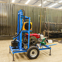 Vente directe d'usine hydraulique 200m 300m 350m 600 mètres roue diesel eau puits plate-forme de forage mine plate-forme de forage