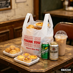 ถุงหิ้วแบบเสื้อยืด HDPE ทนทาน เปิดง่าย หูหิ้วยาว ใช้งานสะดวก สำหรับเคาน์เตอร์ชำระเงินซูเปอร์มาร์เก็ต บริการตนเอง - Product Image 1