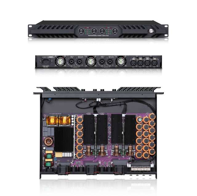 DP412  Class d 1200w Power Amplifier 4 Channel Powerful Subwoofer Amplifier