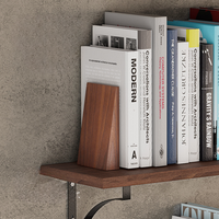 Serre-livres en bois personnalisés, organisateur de porte-livre de bureau à bord incliné minimaliste, support de livre en bois épais pour bibliothèque de bureau à domicile