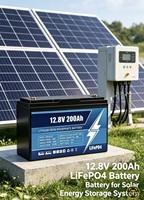 Batterie LiFePO4 12,8V 100Ah 1280Wh à décharge profonde avec BMS BT, 6000 cycles, pour VR, marine, solaire, hors réseau LP-12300, garantie 5 ans