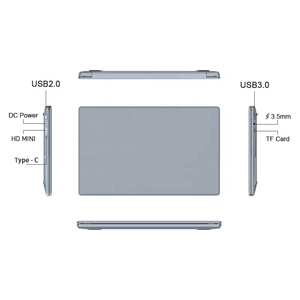 Kustom Win11 atordineur portabel <span class=keywords><strong>i7</strong></span> komputer laptop pc 15.6 inci + 7 inci layar ganda SSD 512GB netbook murah baru - Product Image 6