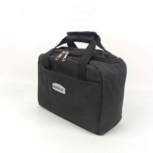 5 plis tissu 20L étanche Portable logo personnalisé thermique Polyester rétro sac isotherme sac à lunch à double compartiment isolé - Product Image 1