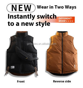 <span class=keywords><strong>Chaleco</strong></span> de doble cara con cuello levantado para <span class=keywords><strong>hombre</strong></span>, ropa de calle, <span class=keywords><strong>chaleco</strong></span> Reversible, mochila gratis, <span class=keywords><strong>chaleco</strong></span> acolchado para <span class=keywords><strong>hombre</strong></span>, logotipo personalizado - Product Image 5