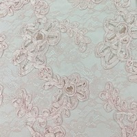 Tulle élégant en gros, tissu en dentelle à paillettes, broderie, non élastique, polyester, motif floral, maille, pour robe de mariée