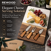 Planche à fromage en marbre d'acacia, qualité alimentaire, logo personnalisé, approvisionnement en gros pour fromages, craquelins, fruits et collations
