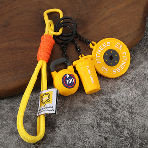 Portachiavi con manubri e pesi, ciondoli per borsa, regalo per donne e uomini fitness, simpatici mini portachiavi per auto, portachiavi a forma di kettlebell per la palestra - Product Image 5