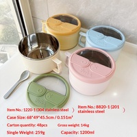 304 Stainless Steel Instant Noodle Bowl Spoon Thermal Insulated Portable Bento Box Student Fast Food Cup Tableware Lunch Box
