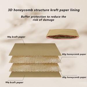 Bolsa de correo de papel Kraft marrón grueso ecológico personalizado/bolsas de Envío exprés recicladas sobre con pegatinas de zapatos de superficie de piel - Product Image 5