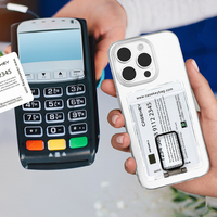 Penjualan terlaris lipat tempat ponsel meja Universal tempat kartu isap magnetik dompet tempel di tempat kartu telepon dengan dudukan