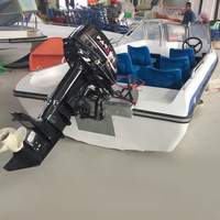 Yacht sportif à double couche en fibre de verre soudée avec moteur hors-bord pour le tourisme et les loisirs