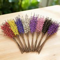 YL 55cm Buket Melati Buatan Berlapis PE, Bunga Plum dan Forsythia dengan Warna Cat untuk Dekorasi Rumah, Ornamen Liburan, Stok Tersedia