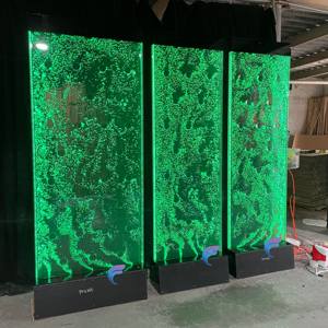 Floor standing <b>acrylic</b> dancing water fountain bubble panel wall with multi colors led light - Product Image 6