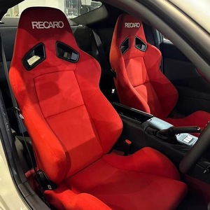 Sedile da Corsa Universale YLD Racing Regolabile con Rivestimento in Pelle Scamosciata Rossa - Product Image 4