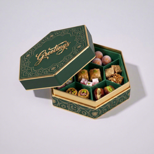 Caja de Regalo de Chocolate Musulmán con Forma Irregular de Alta Gama, Embalaje de Papel Personalizado, Decoración para Ramadán con Inserto - Product Image 1