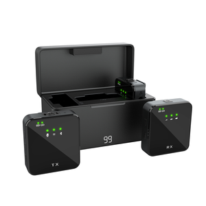 Micrófono Inalámbrico de Solapa SX63, Micrófono Lavalier Portátil para Transmisión en Vivo, Mini Micrófono de Solapa con Estuche de Carga para Teléfono Celular, iPhone - Product Image 1