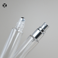Vente en gros de flacons de parfum en verre vides de 10 ml, mini, rechargeables, pour voyage, avec vaporisateur à vis, couleur personnalisée