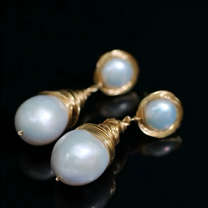 High Quality Natural Freshwater Pearl Necklace 8-9mm 11-12mm US 14K Gold Filled Handmade <b>Fine</b> Jewelry for Women Elegant - Product Image 1