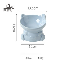 Nouveaux bols surélevés en céramique pour animaux de compagnie, bols inclinés pour nourriture et eau pour chats, bol à eau pour chats avec pieds hauts
