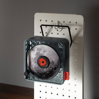 Lecteur de disques vinyles rétro portable avec haut-parleur, son Hi-Fi, éclairage LED RGB, bruit blanc, mini audio de bureau pour chambre à coucher, cadeau OEM