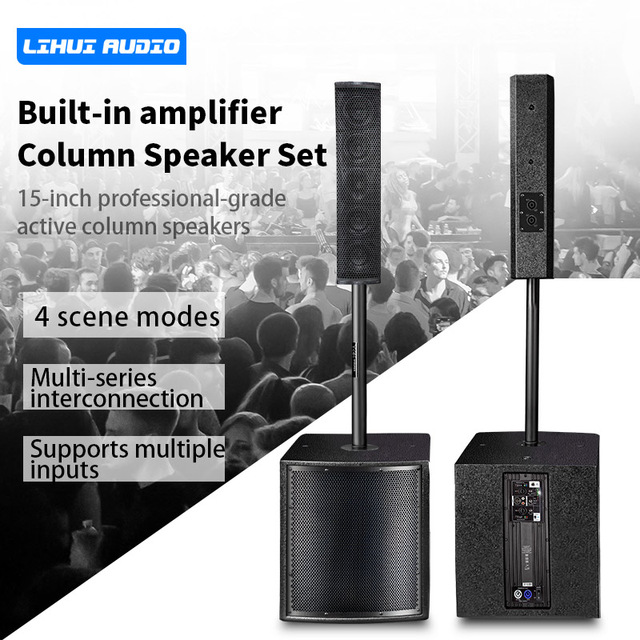 Pro Active Indoor and Outdoor  15" Inch Subwoofer Column Speaker for Medium Banquet Hall Column Speaker Active