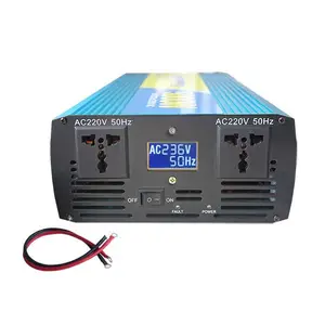 高频功率逆变器dc 12v至交流220v 3000w 5000w 6000w双交流端口汽车功率逆变器12v 220v