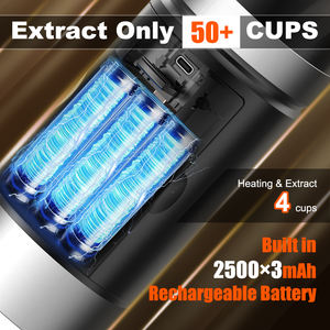 Machine à café à capsules semi-automatique en acier inoxydable auto-chauffante 20 bars, portable, rechargeable, avec écran LED - Product Image 3