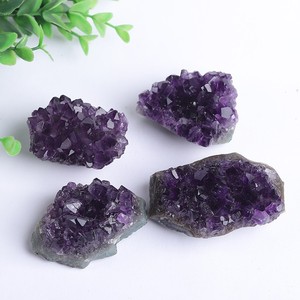 Natural Purple Amethyst <b>Cluster</b> Raw Quartz <b>Crystal</b> Druzy Mineral Specimen Reiki Healing Home Decoration Gift For Collection - Product Image 4