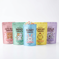 Sacs refermables personnalisés avec des motifs de dessins animés mignons, petites pochettes en mylar pour l'emballage de biscuits, de bonbons et de bijoux
