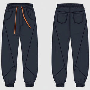 Pantalones de chándal holgados deportivos informales para hombre, pantalones de chándal de moda con gofres sueltos, planos elásticos para primavera, verano, Otoño e Invierno - Product Image 1