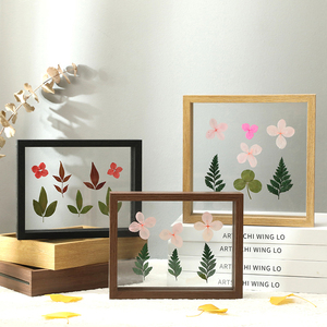 Cadre photo transparent double face en MDF, prix d'usine de gros, cadre photo flottant en <span class=keywords><strong>bois</strong></span> avec verre véritable - Product Image 1
