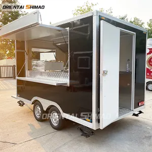 Vending Truck 12ft Commercial Food Van Concession Street Mobile Food Truck Cart Fast Food Trailer For Sale Usa Europe Australia