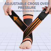 Attelle de compression intégrale pour la cheville avec sangles de stabilisation réglables pour le soulagement de la douleur liée aux tendinites et à la fasciite plantaire