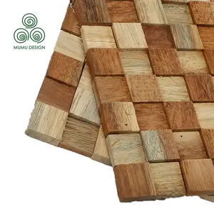 MUMU Factory New Design Mosaik Badezimmer Abstellgleis Dekorative Lamellen wand verkleidung Wand Holzplatte Holzmosaik