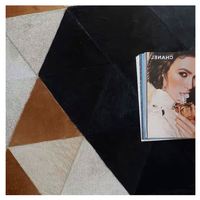 Tapis modernes en peau de vache, Design en marbre noir, luxe extrême, Super confortables, véritable peau de vache, pour salon