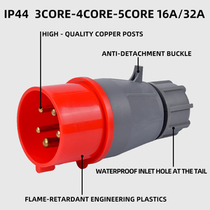하이 퀄리티 산업용 전기 플러그 5PIN <span class=keywords><strong>32A</strong></span> 220-<span class=keywords><strong>415V</strong></span> IP44 산업용 소켓 및 플러그 산업용 플러그 커넥터 (CE ROHS 포함) - Product Image 4