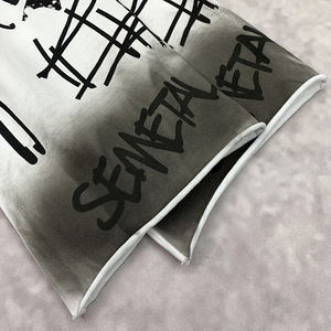 Mode poids lourd français éponge t-shirts Streetwear surdimensionné imprimé graphique T-shirts acide lavage à manches longues t-shirt pour hommes - Product Image 5