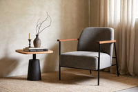 Fauteuil d'appoint individuel pour hôtel, salon, zones d'attente publiques, écoles et extérieur, avec revêtement en tissu doux et structure métallique