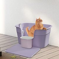 Litière pour chat portable de grande taille à ouverture supérieure, directement de l'usine, pour chats de petite et moyenne taille