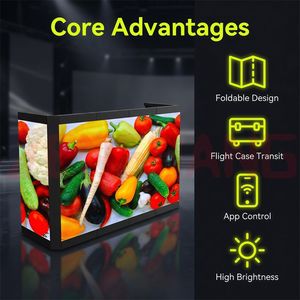 Table de DJ pliable en <span class=keywords><strong>cinq</strong></span> ou six parties, écran LED pour l'extérieur et l'intérieur, cabine de DJ pour club musical - Product Image 3