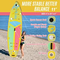 En stock planches de sup gonflables planches à pagaie planche à pagaie debout jeu d'eau surf accessoires standard Isup