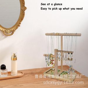 Wooden Jewelry Organizer Multi Layer Storage Rack For Necklaces Bracelets Earrings Rings Desktop Display <b>Stand</b> - Product Image 4