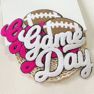 Phổ biến lớn <span class=keywords><strong>7</strong></span> màu sắc thể thao Chenille Thư Các Bản vá lỗi sắt trên áo trò chơi bóng đá ngày Chenille các bản vá lỗi cho người đàn ông Phụ nữ - Product Image 1