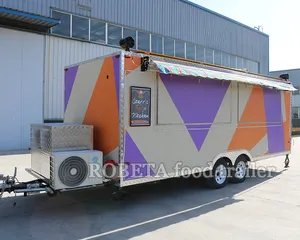Small Outdoor Snack Kiosk Small Remorque Food Truck Catering Trailer Foodtruck Deep Fryer Food Trailers For Europe