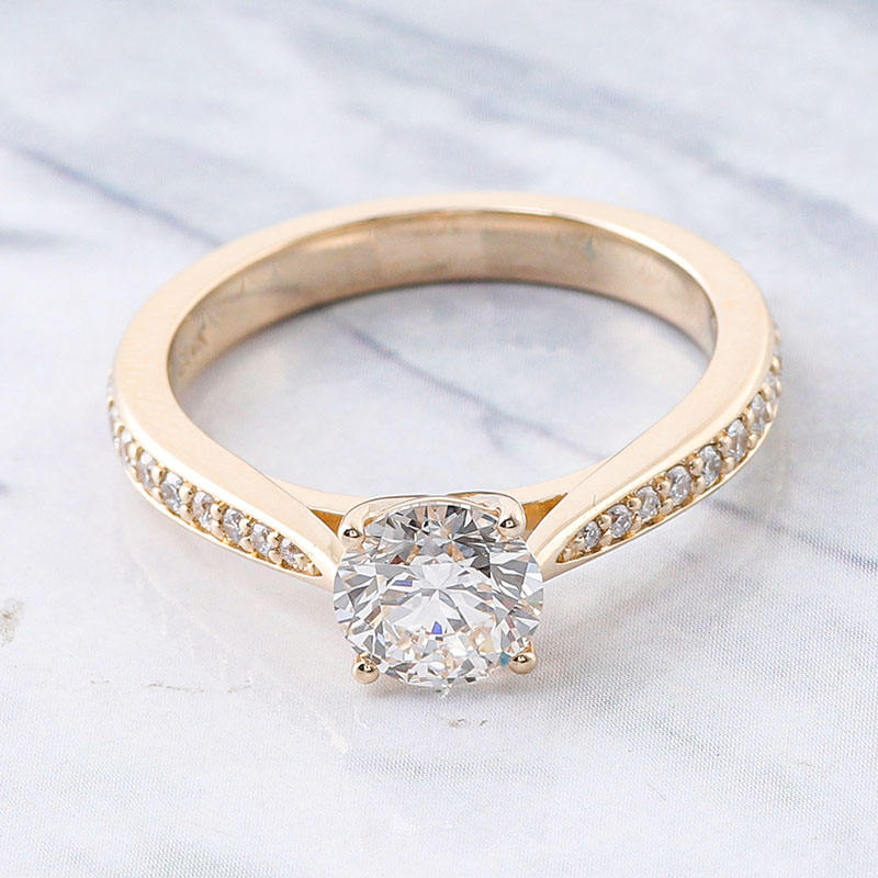 แหวนเพชรแล็บโกลด์ 14k