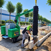 Transporteur à vide automoteur sur chenilles de 1 tonne, moteur diesel Yanmar 14 kW, élévateur à vide pour briques, livraison directe d'usine