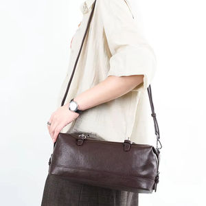 Bolsos de Cuero Genuino para Mujer, Bolsos Boston, Bolsos de Mano de Piel de Vacuno Curtida Vegetal, Bolsos de Hombro para Mujer - Product Image 1