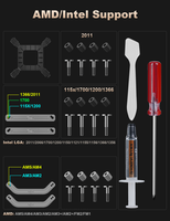 Kipas Pendingin CPU UpHere 1200mm, Tinggi 85mm, Kompatibel dengan RAM, Pendingin CPU dengan 6 Heatpipe, Mendukung 1851 1700 AM5 AM4, Komponen PC
